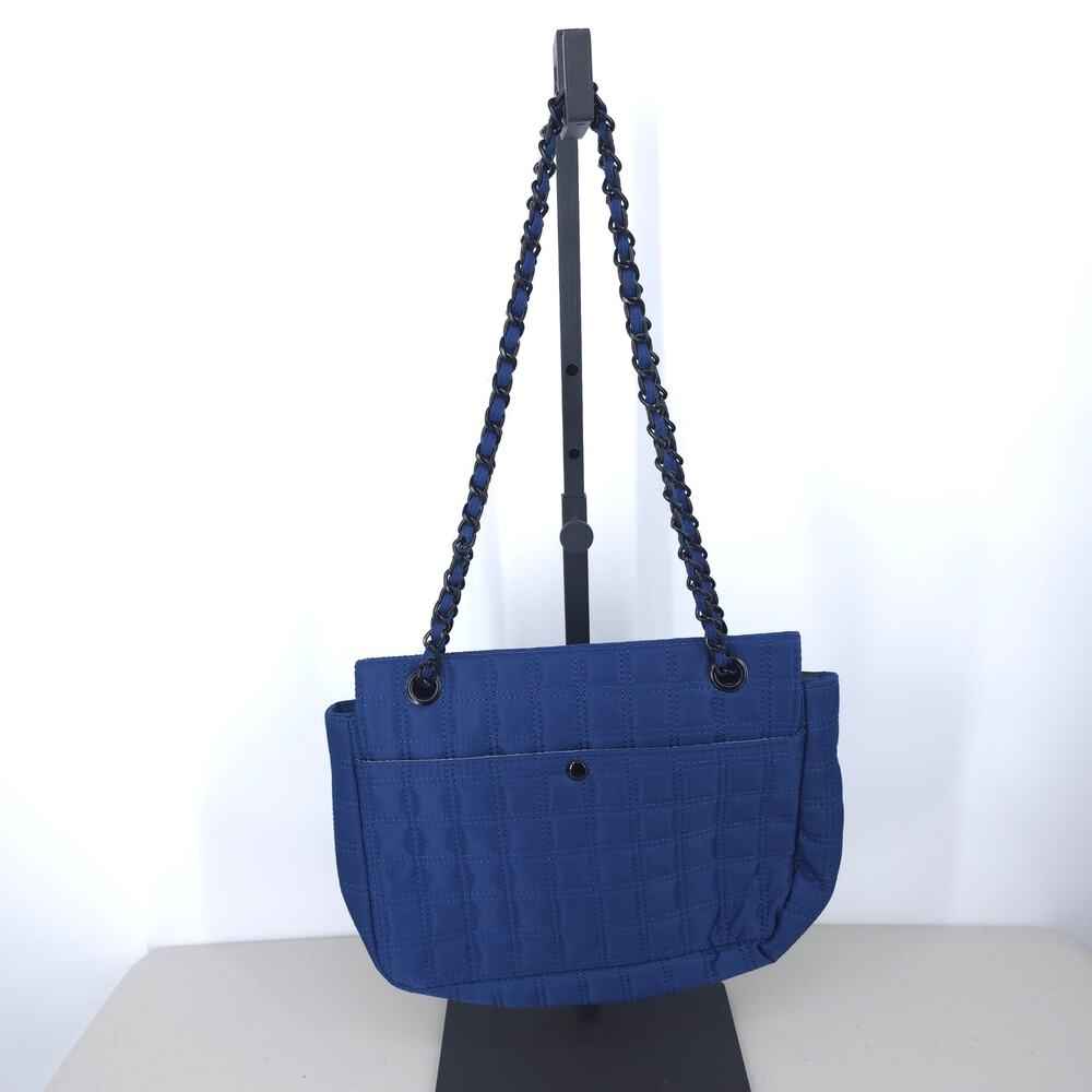 IHKWIP The Quilted Convertible Chain Shoulder Bag in French Navy - Picture 2 of 13